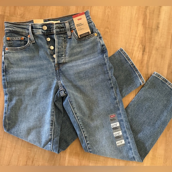 Levi Jeans Wedgie Straight 25x28 - Picture 1 of 9
